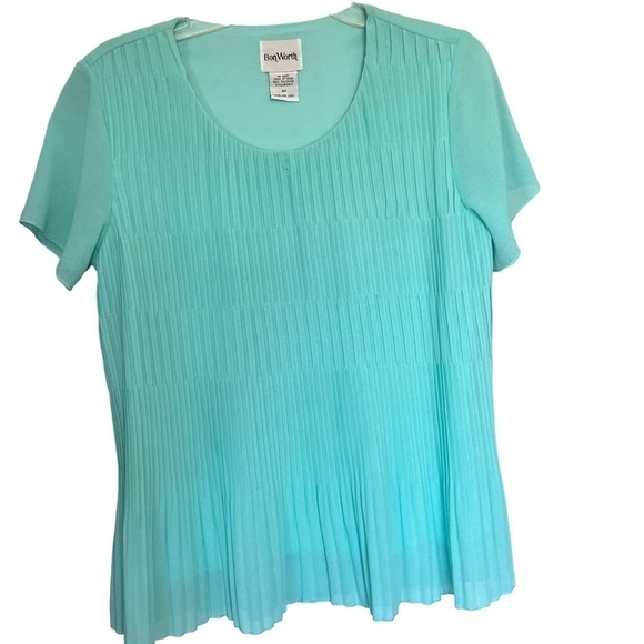 Bon Worth Sea Foam Green Blouse Tunic - Small Petite - Picture 1 of 6